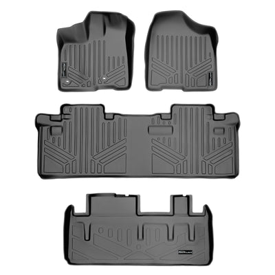 Floor Mats 2 Rows and Cargo Liner Grey <br> 13-20 Toyota Sienna (8 Passenger)