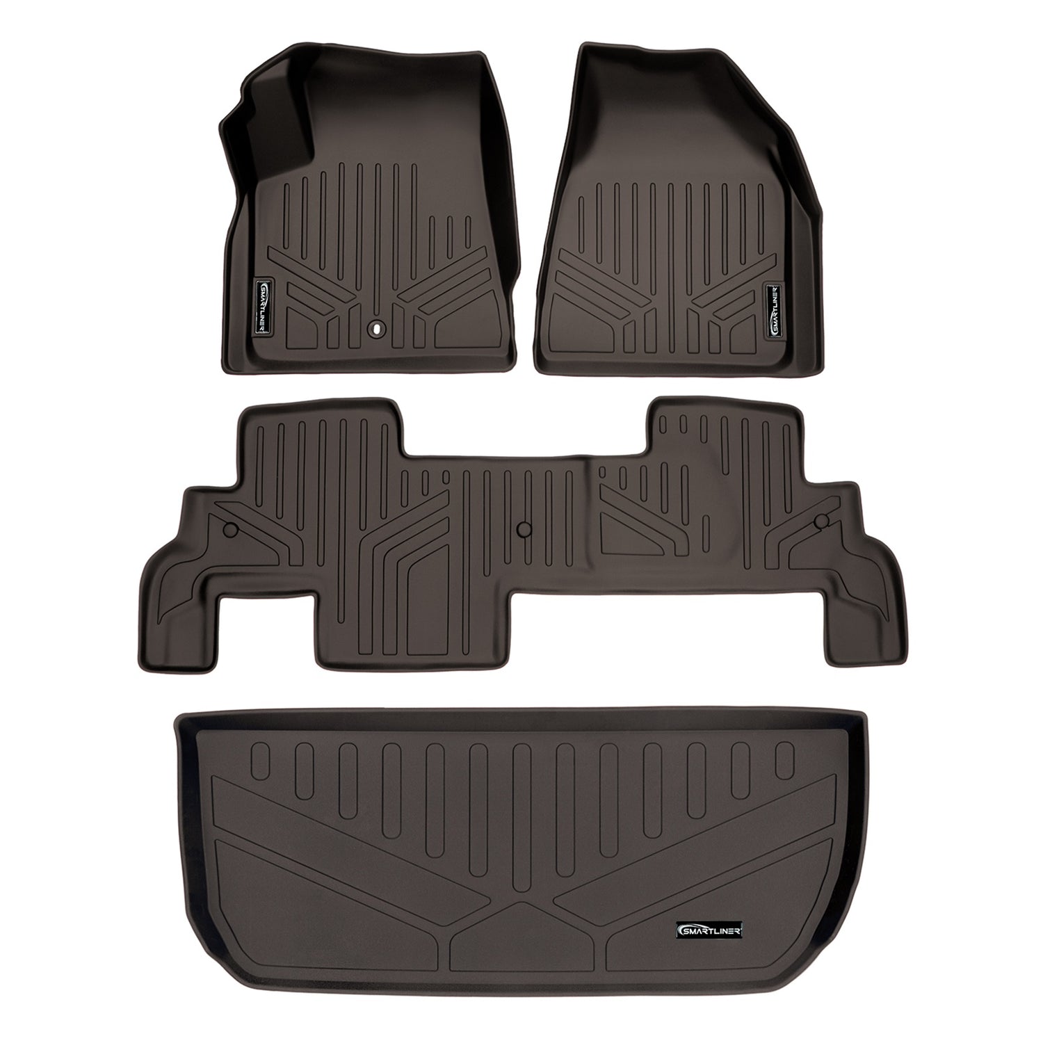 Floor Mats 2 Rows and Cargo Liner Cocoa <br> 09-17 Chevrolet Traverse / Buick Enclave