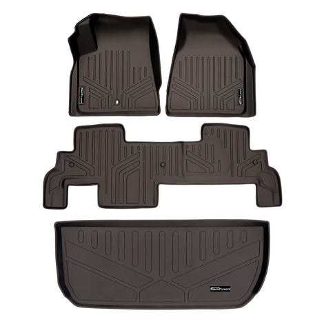 Floor Mats 2 Rows and Cargo Liner Cocoa <br> 09-17 Chevrolet Traverse / Buick Enclave