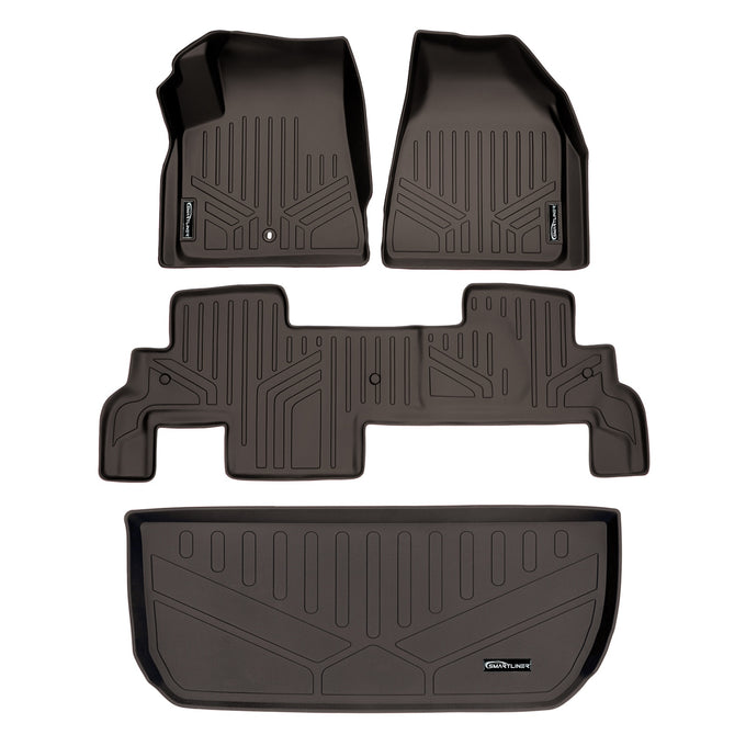 Floor Mats 2 Rows and Cargo Liner Cocoa <br> 09-17 Chevrolet Traverse / Buick Enclave
