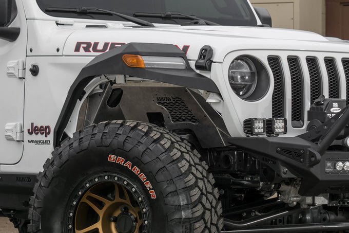 Rock Fighter Front Inner Fender Liners<br> 18-24 Jeep Wrangler Gladiator