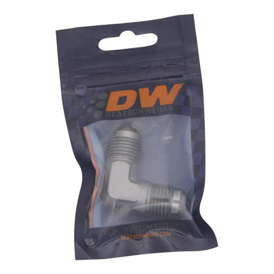 6AN Male Flare<br>6AN Male Flare 90-Degree Fitting, Anodized DW Titanium