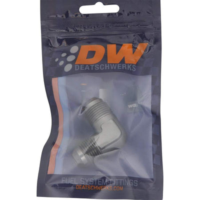 8AN Male Flare<br>8AN Male Flare 90-Degree Fitting, Anodized DW Titanium