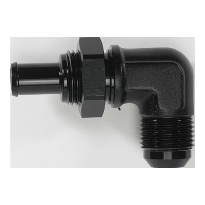 10AN Male Flare Bulkhead to 1/2 in. Hose Barb 90-Degree<br>Universal
