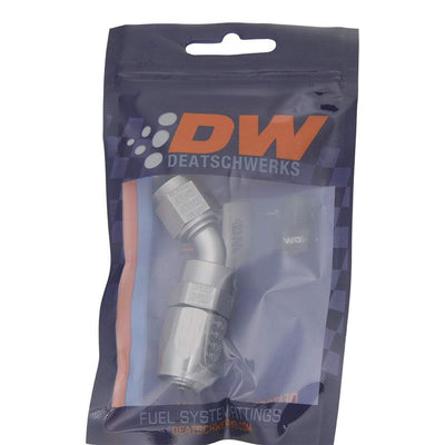 6AN Female Swivel 45-Degree Hose End CPE<br> Anodized DW Titanium