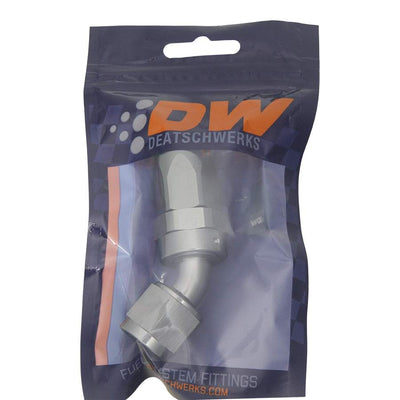 8AN Female Swivel 45-Degree Hose End CPE<br> Anodized DW Titanium