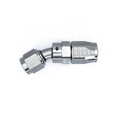 6 AN Female Flare Swivel 30-Degree Hose End CPE<br>Anodized DW Titanium
