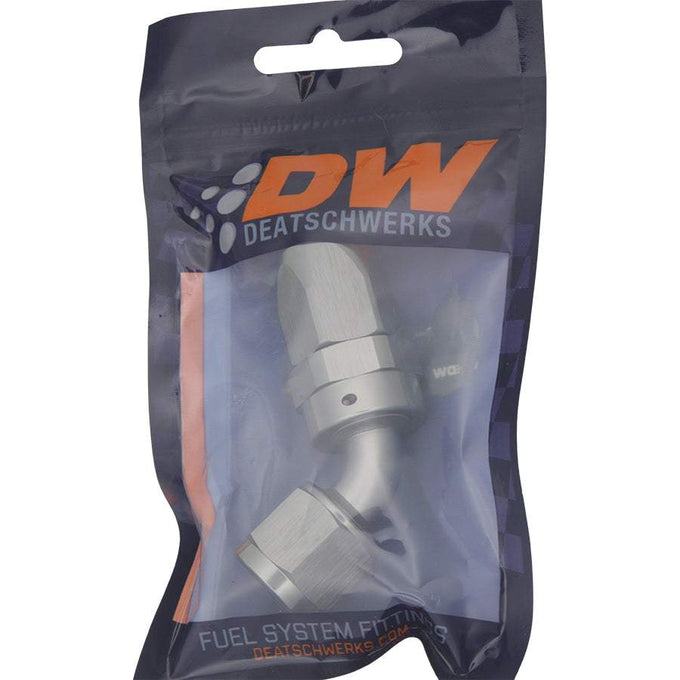 8 AN Female Flare Swivel 60-Degree Hose End CPE<br>Anodized DW Titanium