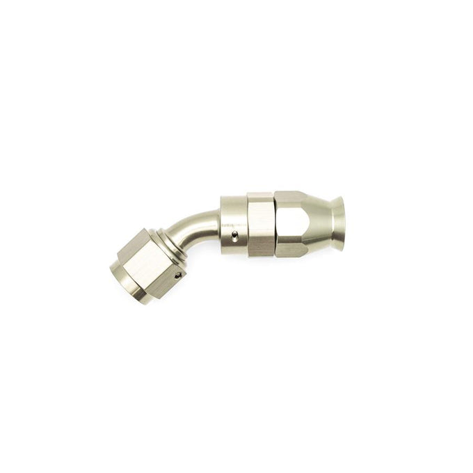 6AN Female Swivel 45-Degree Hose End PTFE<br>Anodized DW Titanium