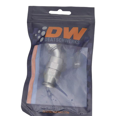 6AN Female Swivel 45-Degree Hose End PTFE<br>Anodized DW Titanium