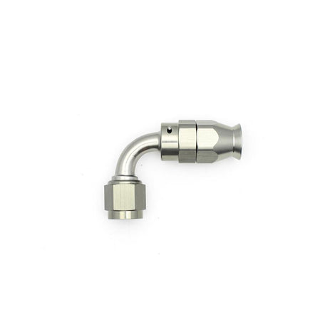 6AN Female Swivel 90-Degree Hose End PTFE<br>Anodized DW Titanium