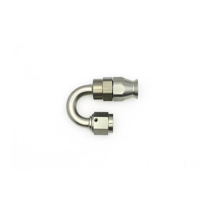 6AN Female Swivel 180-Degree Hose End PTFE<br>Anodized DW Titanium
