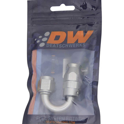6AN Female Swivel 180-Degree Hose End PTFE<br>Anodized DW Titanium