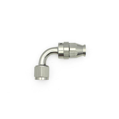 8AN Female Swivel 90-Degree Hose End PTFE<br>Anodized DW Titanium
