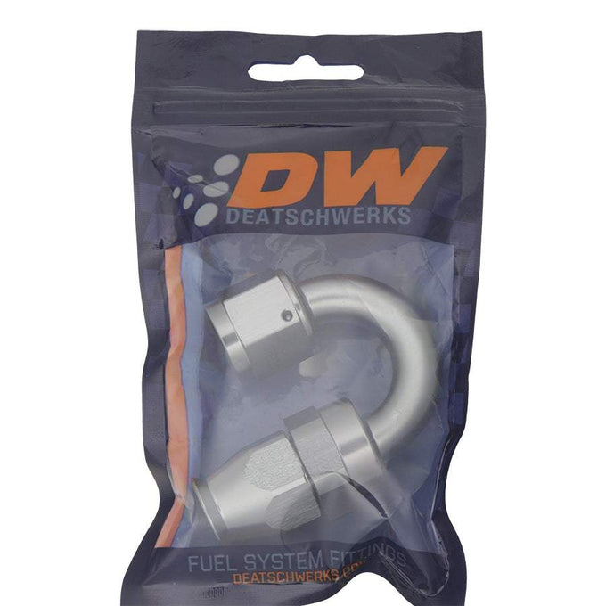 8AN Female Swivel 180-Degree Hose End PTFE<br>Anodized DW Titanium