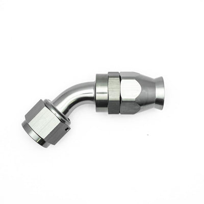 10AN Female Swivel 45-Degree Hose End PTFE<br>Anodized DW Titanium