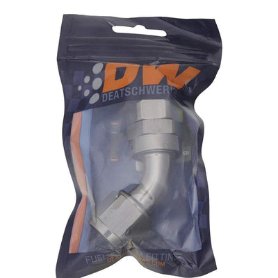 10AN Female Swivel 45-Degree Hose End PTFE<br>Anodized DW Titanium