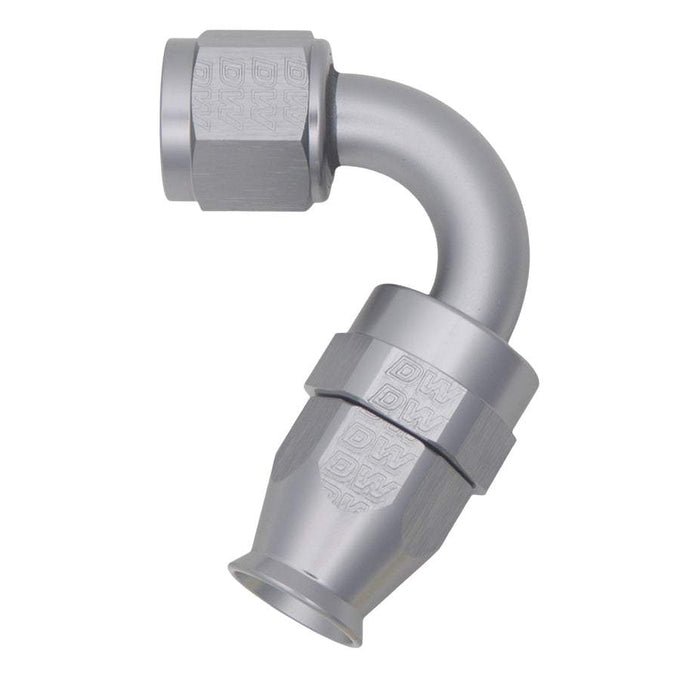 8 AN Female Flare Swivel 120-Degree Hose End PTFE<br>Anodized DW Titanium