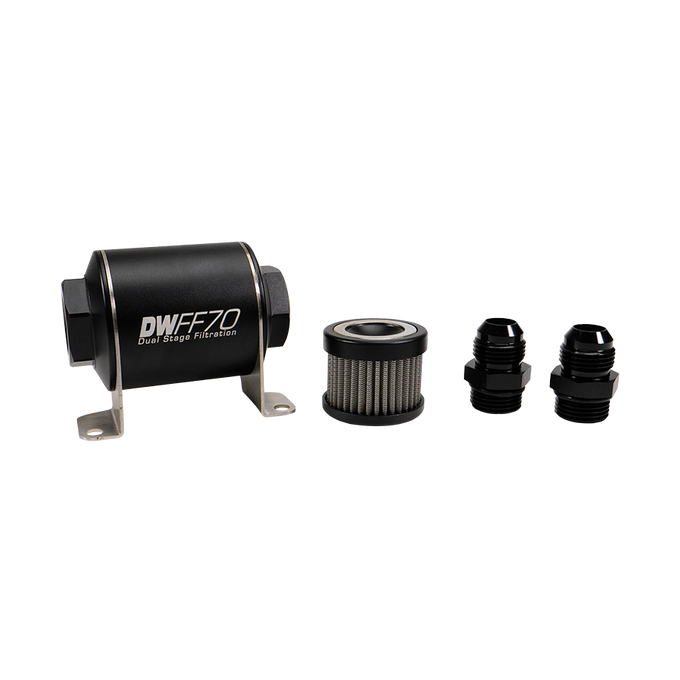 10AN, 10 micron, 70mm In-line fuel filter kit<br>Universal
