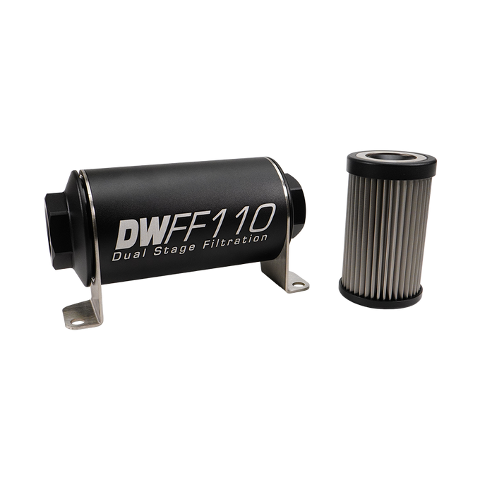 10AN Female, 10 Micron, 110mm In-Line Fuel Filter Kit<br>Universal