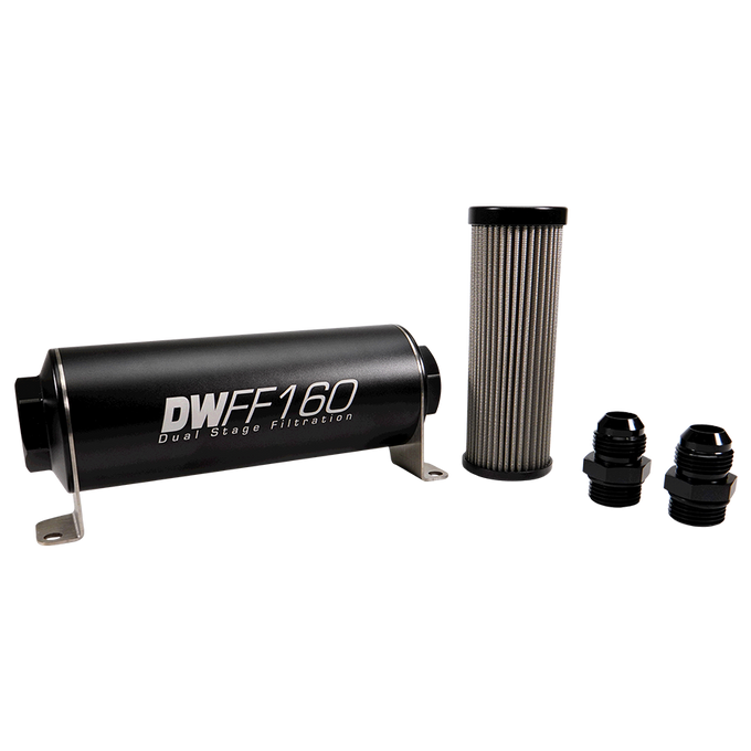 10AN, 40 micron, 160mm In-line fuel filter kit<br>Universal