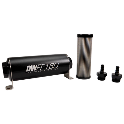 5/16 in, 40 micron, 160mm In-line fuel filter kit<br>Universal