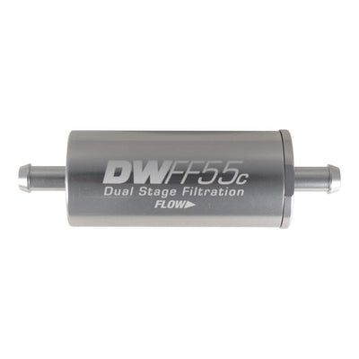 5/16 in Barb, 10 micron, 55mm In-line fuel filter kit<br>Universal