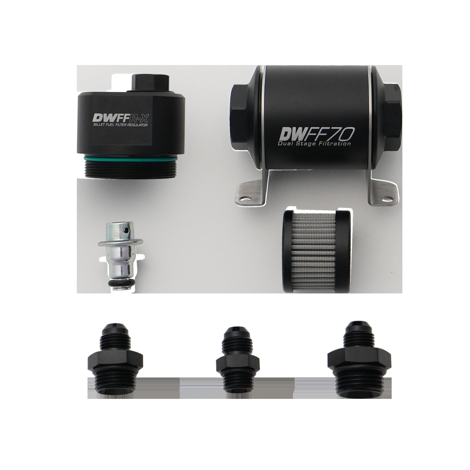 70mm Blt Fuel Filter Regulator 10 Mic w/ 6AN Fittings<br>Universal