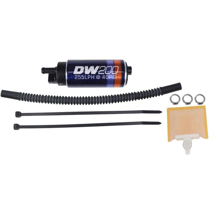 DW200 series, 255lph in-tank fuel pump w/ install kit<br>02-07 Harley Electra Glide/Softails/Road King