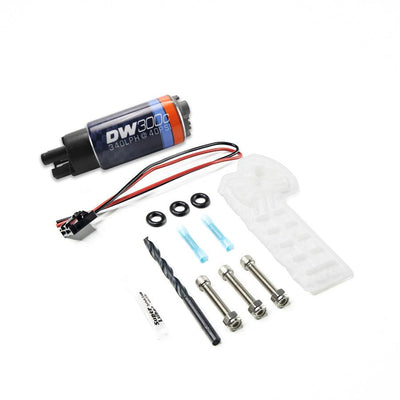 DW300C Series, 340lph compact fuel pump w/ install kit<br>15-19 VW Golf R 2.0, 15-18 Golf 1.8, 15-18 GTI 2.0