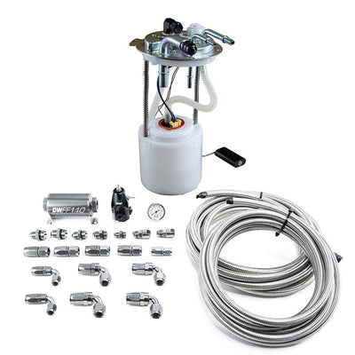 DW400 Pump Module + Return SS CPE Plumbing Kit<br>05-19 GMC Yukon Chevy Tahoe 4.8L 5.3L 6.0L 6.2L V8