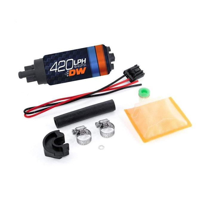 DW420 series, 420lph in-tank fuel pump w/ install kit<br>89-94 Nissan 240sx, 89-93 Nissan Skyline R32 Non-GTR