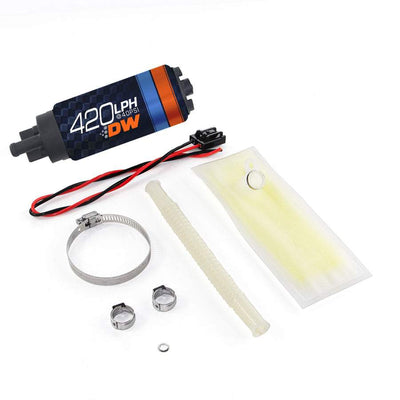 DW420 series, 420lph in-tank fuel pump w/ install kit<br>92-06 BMW E36 325/328/M3, E46 328/330/M3