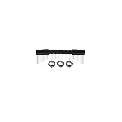 Convoluted Tubing<br>100mm Length x 10mm ID Side 1 x 10mm ID Side 2, Black