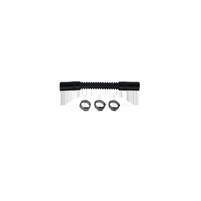 Convoluted Tubing<br>100mm Length x 10mm ID Side 1 x 10mm ID Side 2, Black