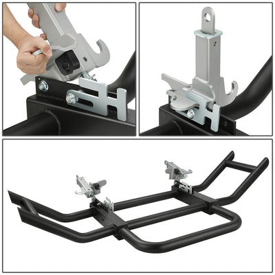 Steel Front Bumper Grille Deer Guard+Brackets <br>07-21 Kenworth T660 T680 Black