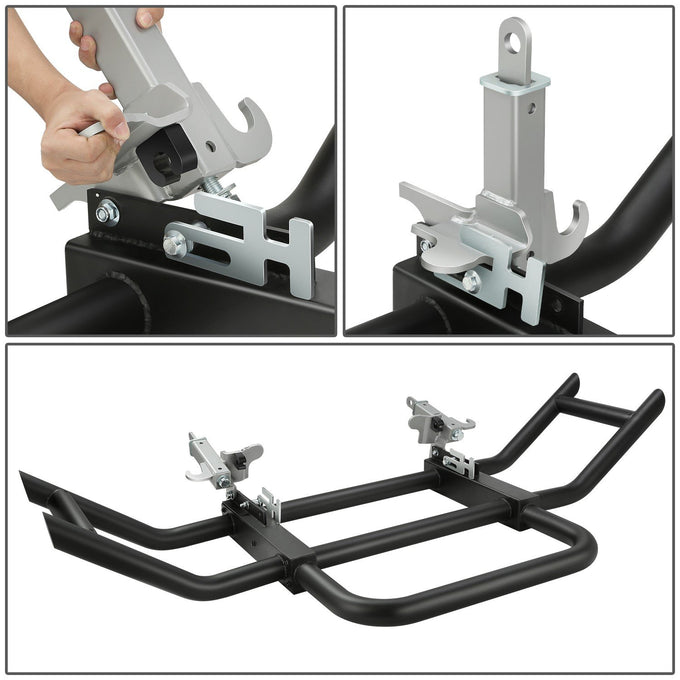 Steel Front Bumper Grille Deer Guard+Brackets <br>07-21 Kenworth T660 T680 Black