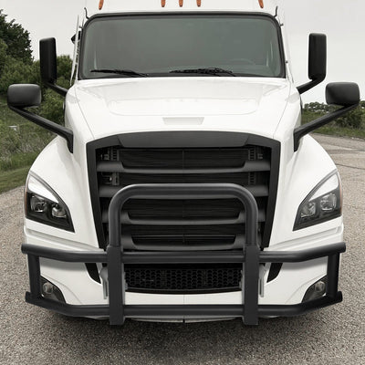 Front Bumper Grille Deer Guard+Brackets <br>18-23 Freightliner Cascadia Black