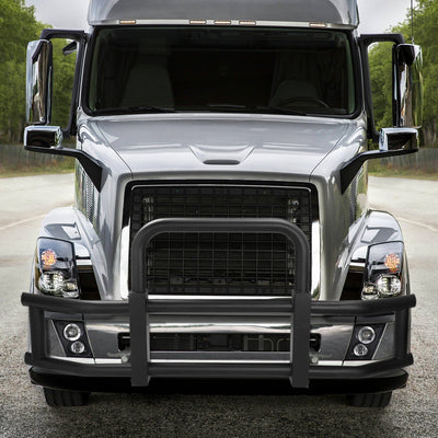 Front Bumper Grille Deer Guard+Brackets <br>04-17 Volvo VNL 430 630 670 Black