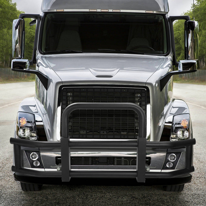 Front Bumper Grille Deer Guard+Brackets <br>04-17 Volvo VNL 430 630 670 Black