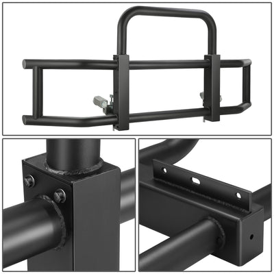Heavy-Duty Front Bumper Grille Deer Guard+Brackets <br>18-25 Volvo VNL Black