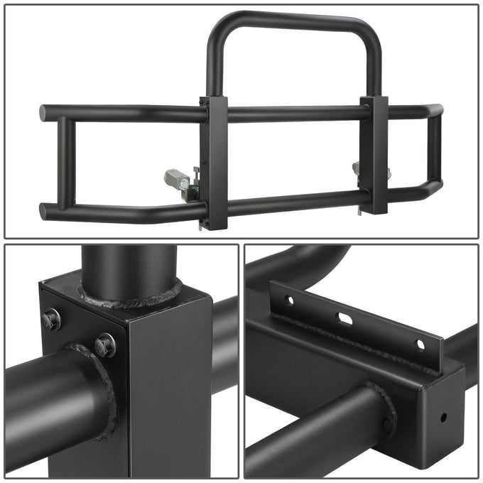 Heavy-Duty Front Bumper Grille Deer Guard+Brackets <br>18-25 Volvo VNL Black
