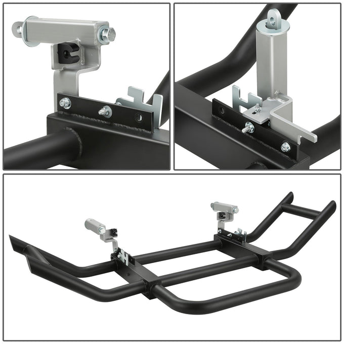 Heavy-Duty Front Bumper Grille Deer Guard+Brackets <br>18-25 Volvo VNL Black