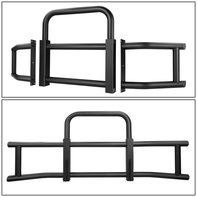 Heavy-Duty Front Bumper Grille Deer Guard+Brackets <br>18-25 Volvo VNL Black