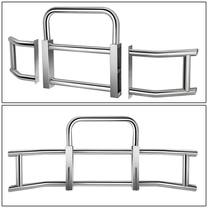 Front Bumper Grille Deer Guard+Brackets <br>07-21 Kenworth T660 T680 Chrome