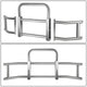 Steel Front Bumper Grille Deer Guard+Brackets <br>22-24 Kenworth T680 Chrome