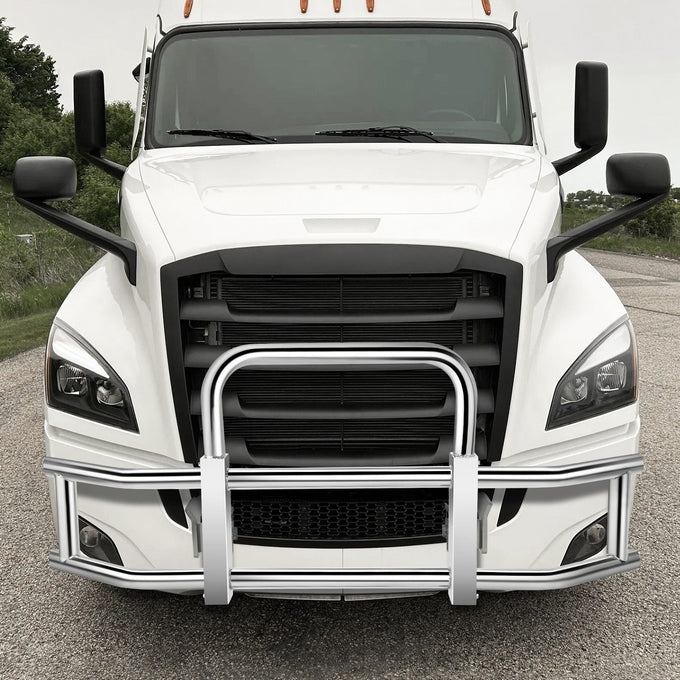 Front Bumper Grille Deer Guard+Brackets <br>18-23 Freightliner Cascadia Chrome