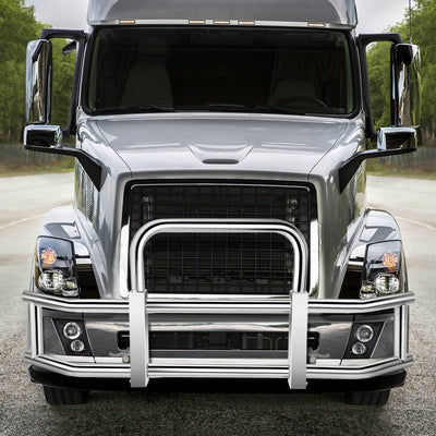 Front Bumper Grille Deer Guard+Brackets <br>04-17 Volvo VNL 430 630 670 Chrome