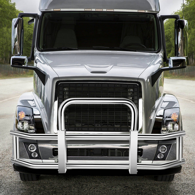 Front Bumper Grille Deer Guard+Brackets <br>04-17 Volvo VNL 430 630 670 Chrome