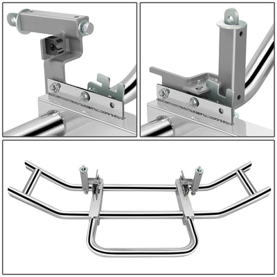 Heavy-Duty Front Bumper Grille Deer Guard+Brackets <br>18-25 Volvo VNL Chrome